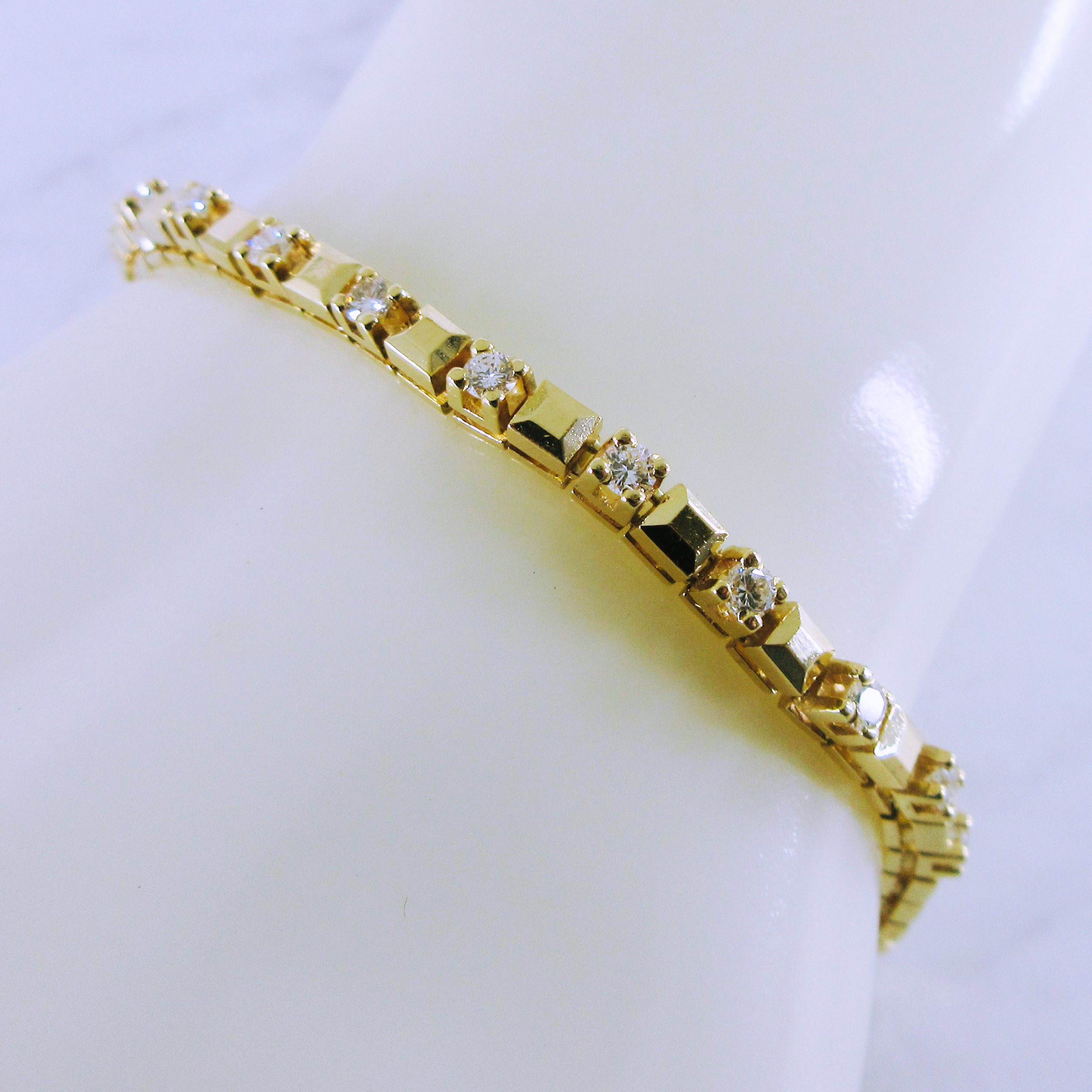 14K Yellow Gold Diamond Bracelet