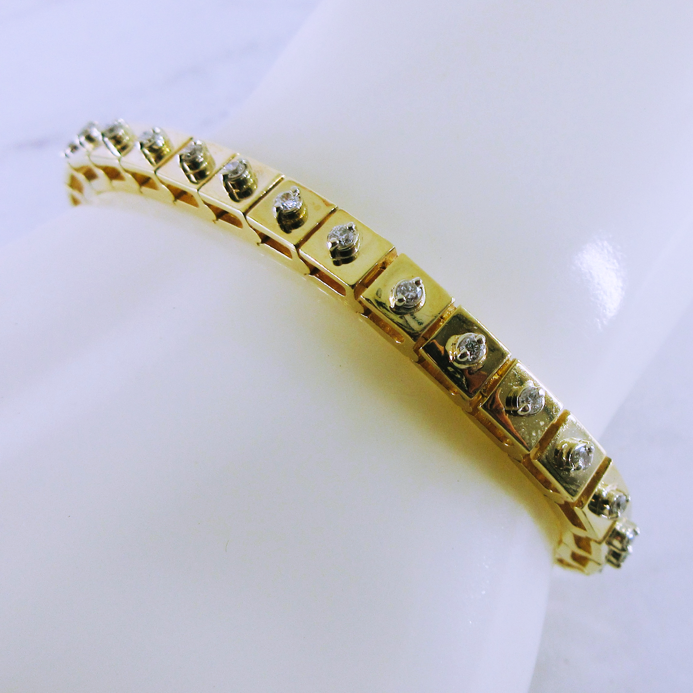 14K Yellow Gold Diamond Bracelet