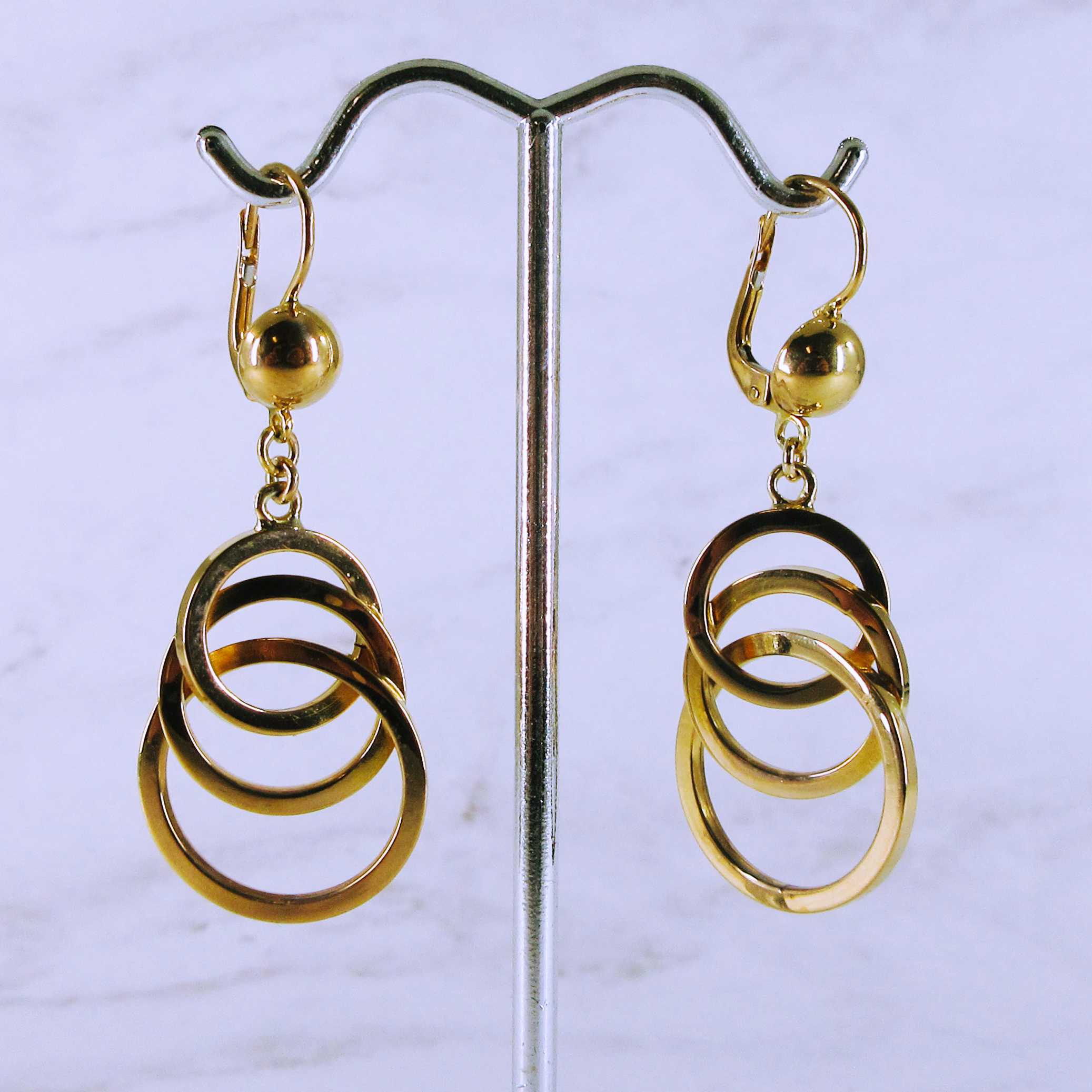 18K Yellow Gold Hanging Earrings