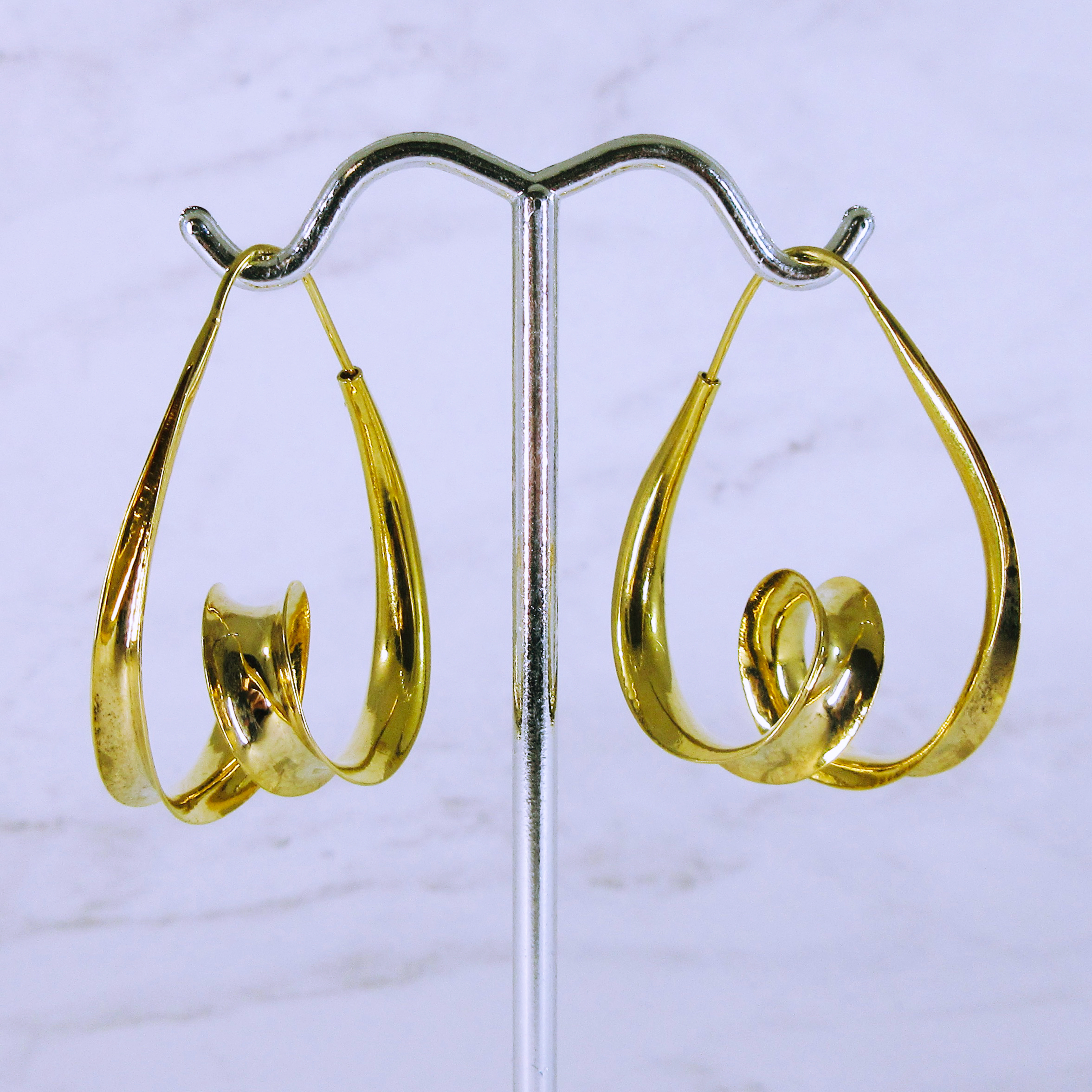 18K Yellow Gold Hanging Earrings