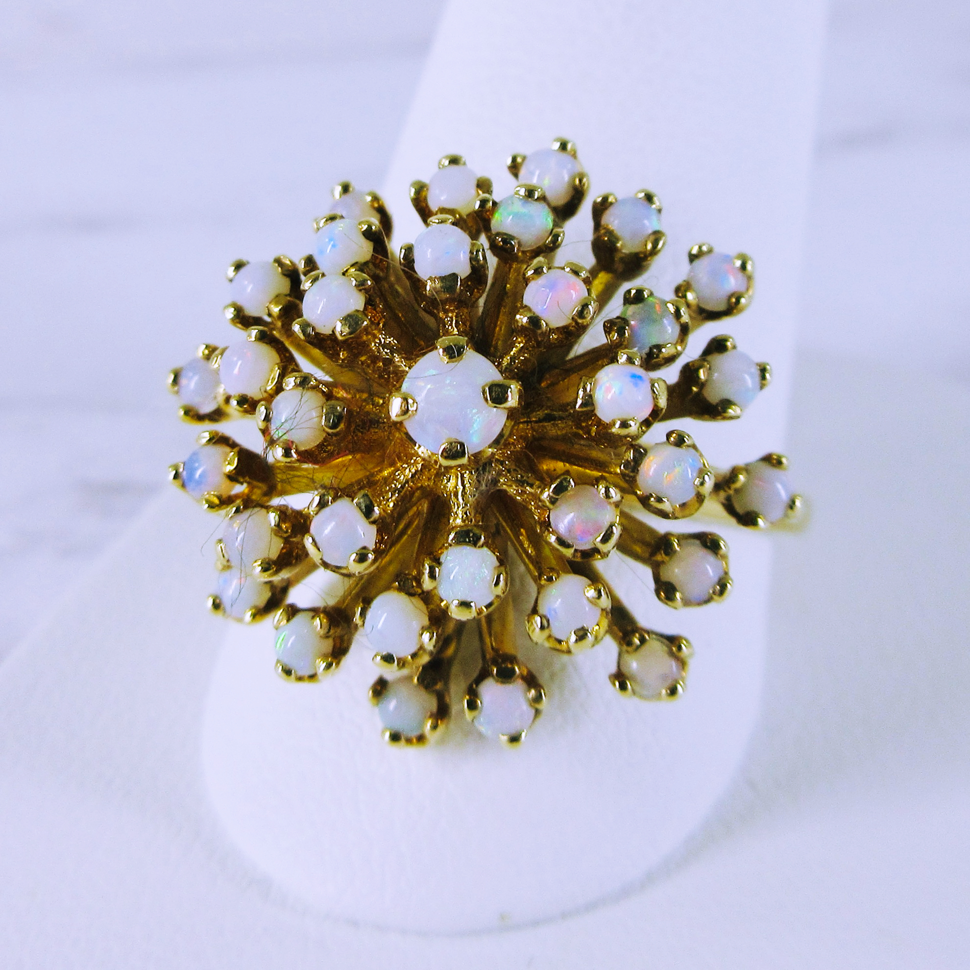 14K Yellow Gold Opal Dinner Ring
