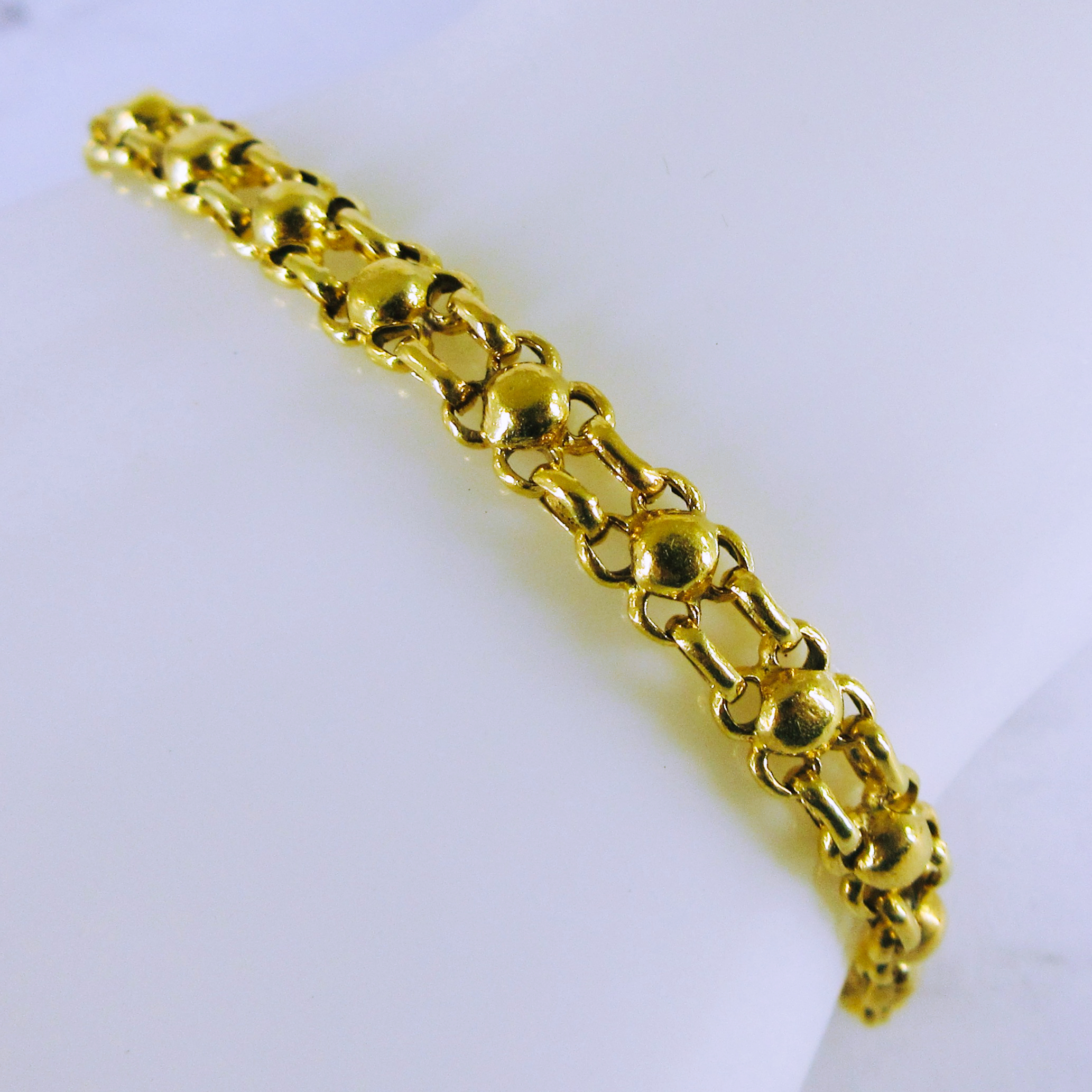 18K Yellow Gold Fancy Link Bracelet