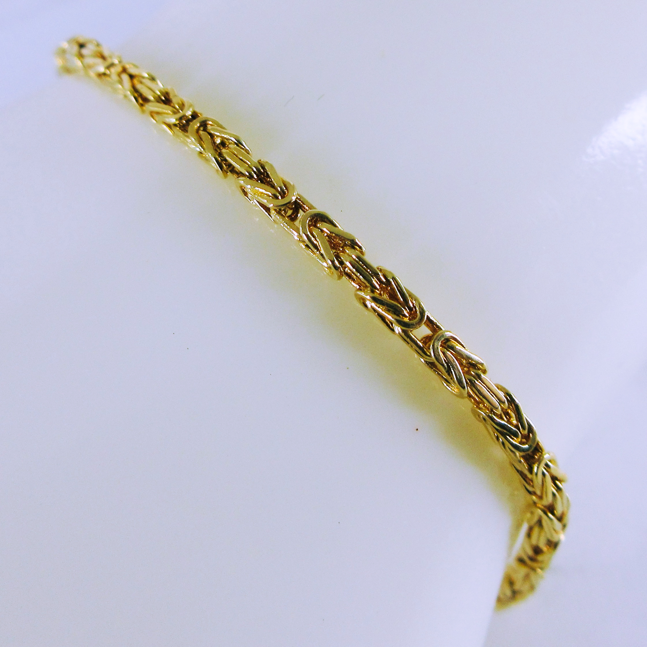 18K Yellow Gold Byzantine Link Bracelet