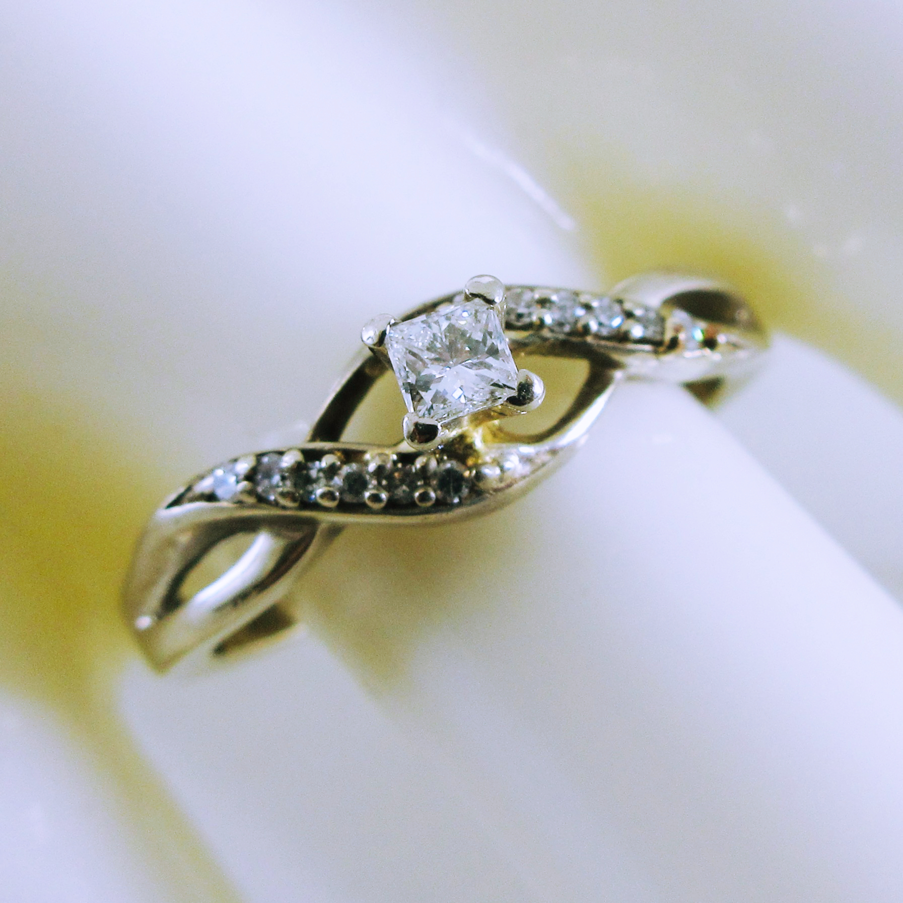 10K Yellow Gold Diamond Engagement Ring