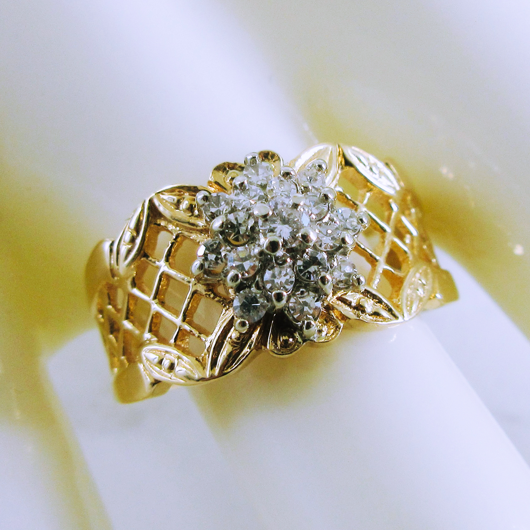 14K Yellow Gold Diamond Ring