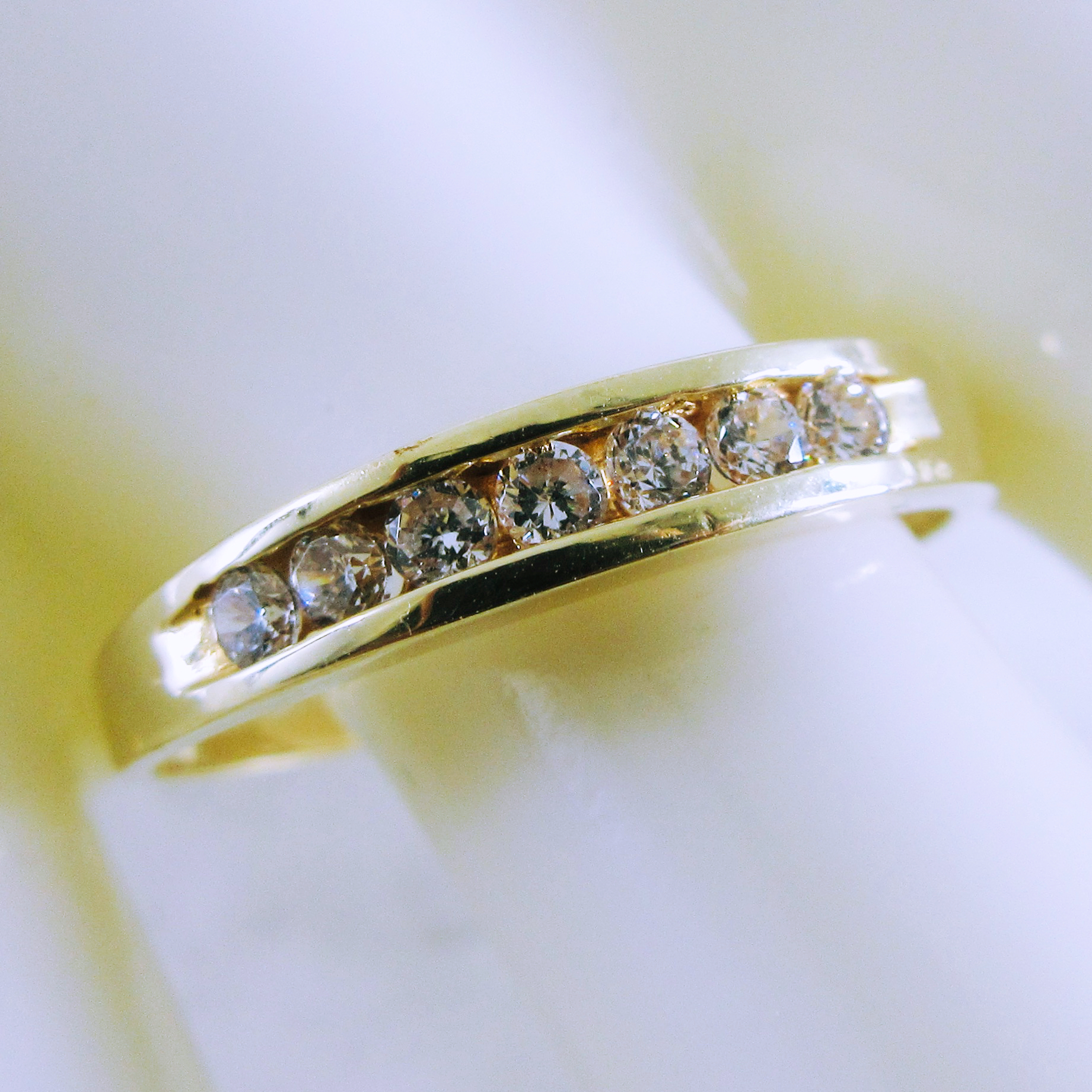 14K Yellow Gold Cubic Zirconia Ring