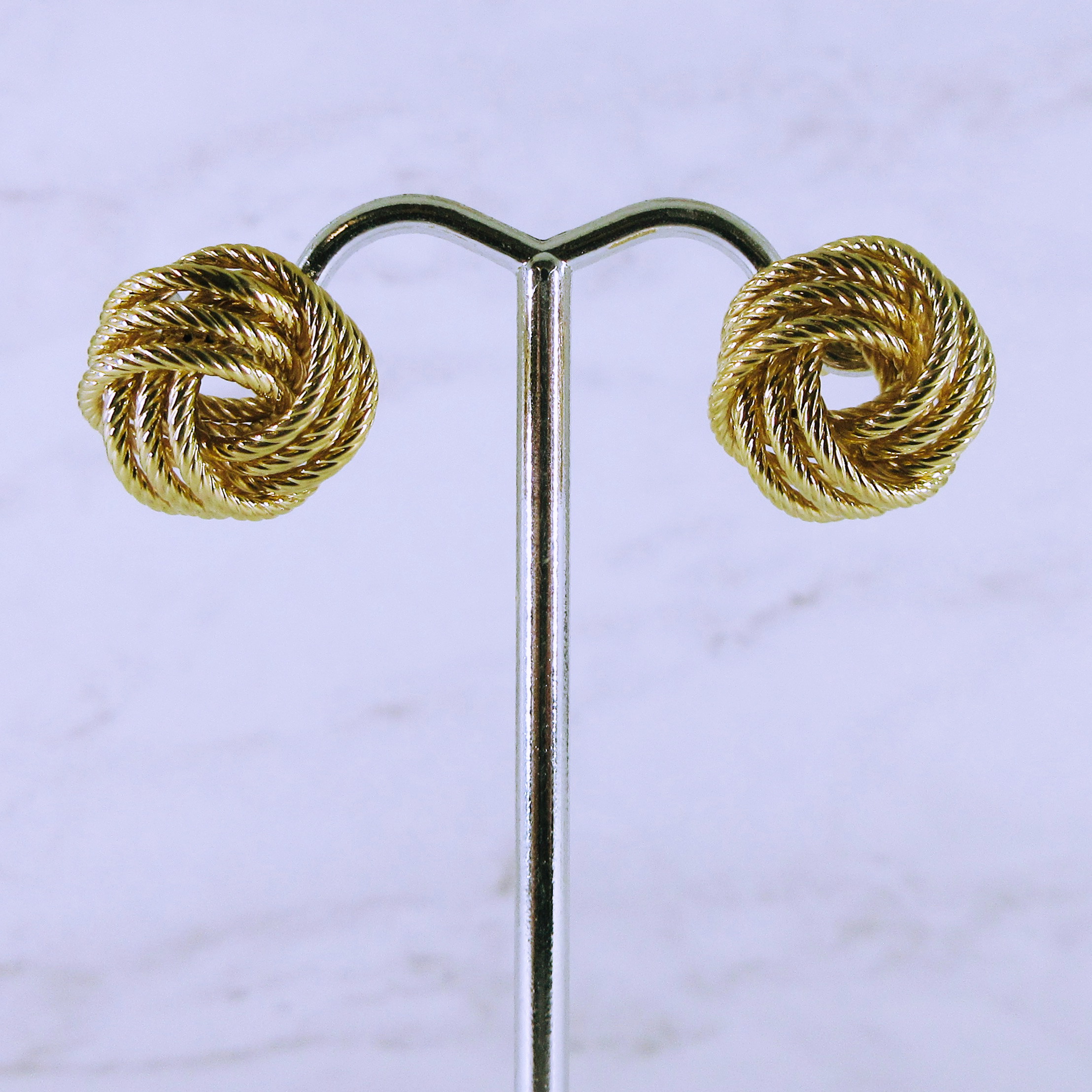 14K Yellow Gold Stud Earrings