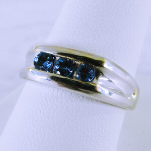 Men's 10K White Gold Amethyst Ring