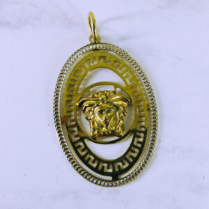10K Yellow Gold Versace Inspired Pendant