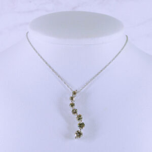 14K White Gold 18" Chain with Diamond Pendant