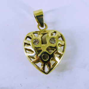 10K Yellow Gold Heart Pendant
