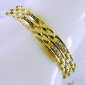 10K Yellow Gold Diamond Bracelet