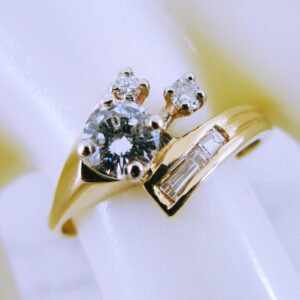 14K Yellow Gold Diamond Engagement Ring