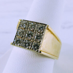 Men's 14K Yellow Gold Diamond Ring
