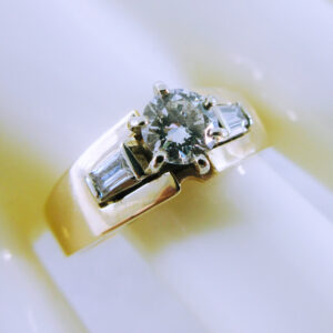 14K Yellow Gold Diamond Engagement Ring
