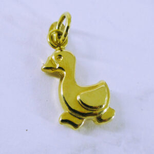14K Yellow Gold Goose Pendant
