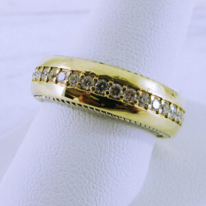 14K Yellow Gold Diamond Eternity Wedding Band