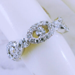 18K White Gold Diamond Pinky Ring