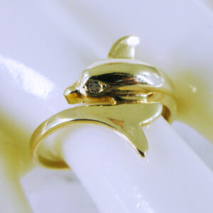 10K Yellow Gold Dolphin Ring
