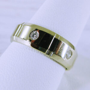 14K White Gold Diamond Wedding Band