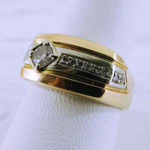 Men's 10K Yellow Gold Diamond Ring