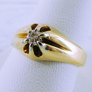 Men's 14K Yellow Gold Diamond Ring