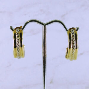 14K Yellow Gold Half-Hoop Earring