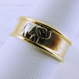10K Yellow Gold Elephant Ring