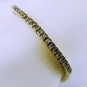 14K Yellow Gold Diamond Tennis Bracelet