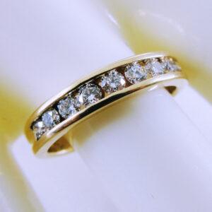 14K Yellow Gold Diamond Wedding Band
