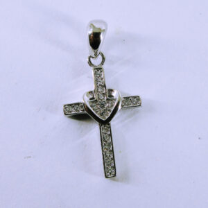 [New] Sterling Silver Cubic Zirconia Cross