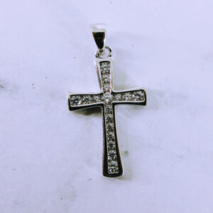 [New] Sterling Silver Cubic Zirconia Cross