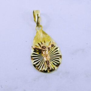 14K Yellow and Rose Gold Jesus Christ Pendant