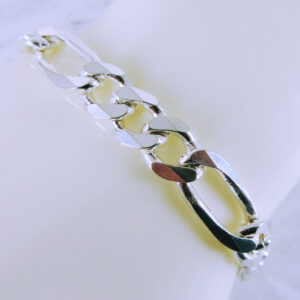 [NEW] Sterling Silver 8" Figaro Link Bracelet