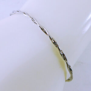 14K White Gold 2-Strand Twisted Bracelet