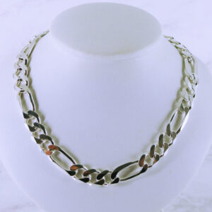 [NEW] Sterling Silver 24" Figaro Link Chain