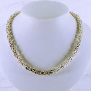[NEW] Sterling Silver 24" Byzantine Link Chain