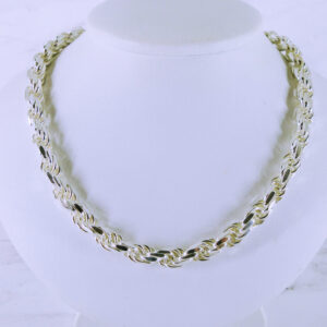 [NEW] Sterling Silver 22" Rope Link Chain
