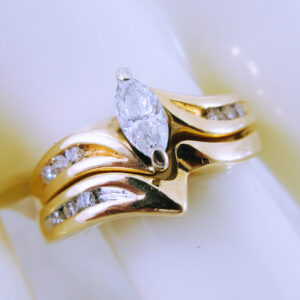 14K Yellow Gold 2-Ring Diamond Bridal Set
