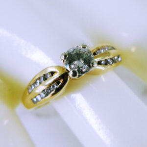 14K Yellow Gold Diamond Engagement Ring
