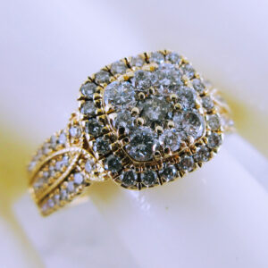 10K Yellow Gold Diamond Engagement Ring
