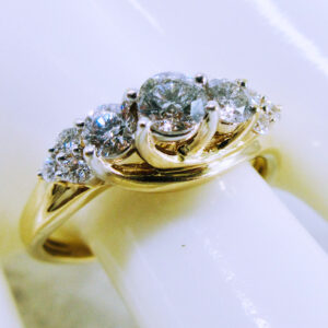 14K Yellow Gold Diamond Engagement Ring