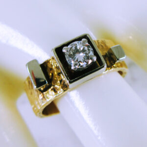 14K Yellow and White Gold Diamond Ring