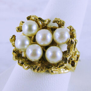 10K Yellow Gold Pearl Ring