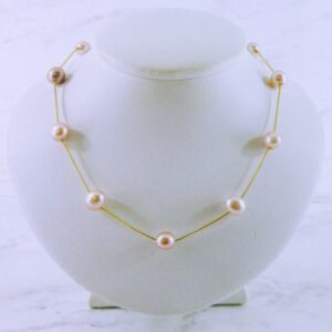 14K Yellow Gold Pearl 18" Necklace