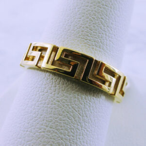 18K Yellow Gold Versace Inspired Ring