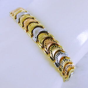 14K Tri-Coloured Gold Bracelet