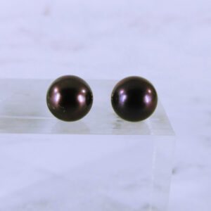 14K Yellow Gold Pearl Stud Earrings