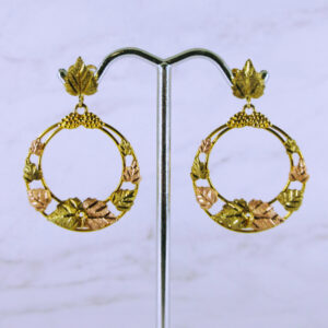 10K Yellow and Rose Gold Earrings