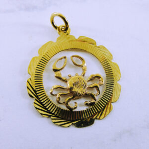 10K Yellow Gold Cancer Pendant
